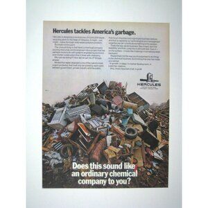 Hercules Chemical Company Pile Garage Advertisement Vintage 1971